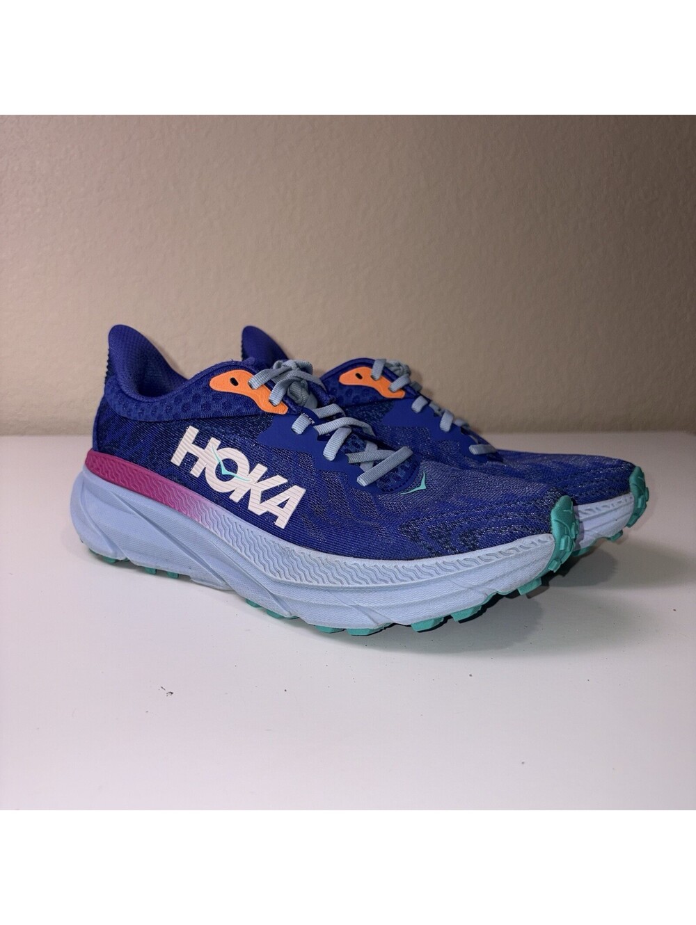 Hoka Challenger ATR 7 Women’s 8 B Blue Purple Trail Running Shoes Sneakers
